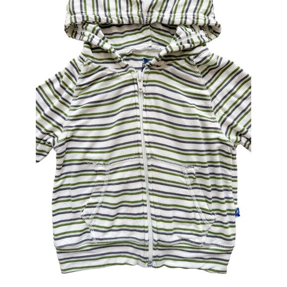 Kickee Pants Bamboo Striped Hoodie Size 12-18m - Picture 2 of 7